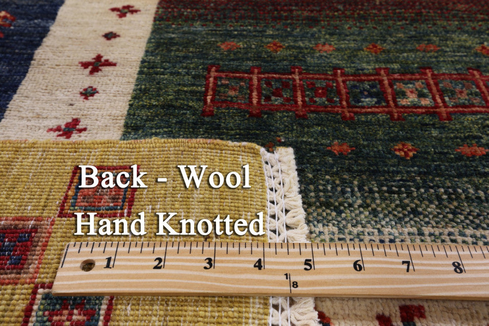 Hand Knotted Persian Gabbeh Tribal Rug 5' 6" X 7' 10" Q7305