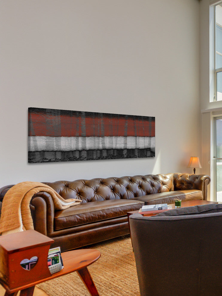"Broad Spectrum" Painting Print on Wrapped Canvas, 30"x10"