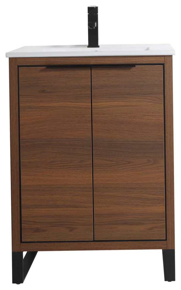 Fine Fixtures Opulence Collection Bathroom Vanity with White Ceramic Sink