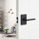 Rustic Series Logan Passage Lever, Flat Black