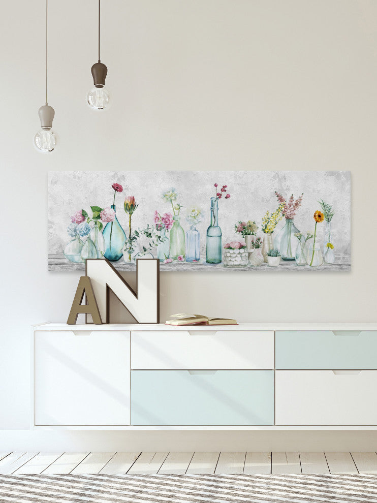 "Series of Colorful Flowers" Painting Print on Wrapped Canvas