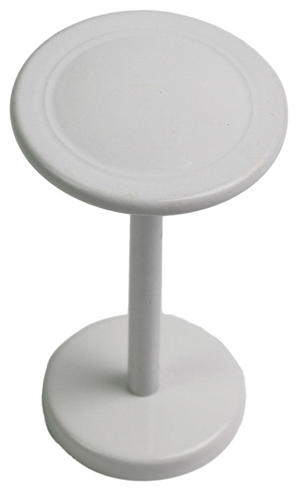 Button Medallion Drapery Holdback, Glossy White, 1 Pc.