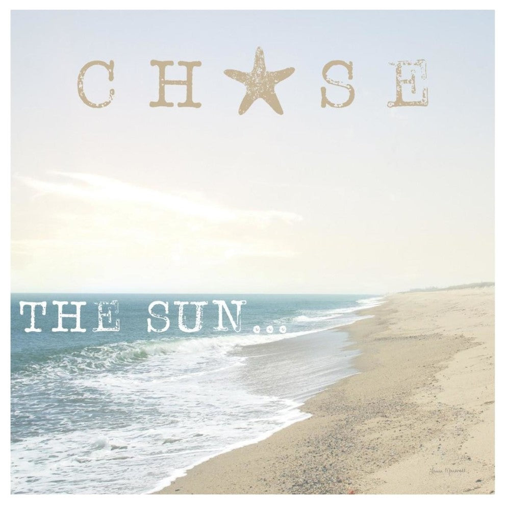 "Chase the Sun" Digital Paper Print by Laura Marshall, 26"x26"