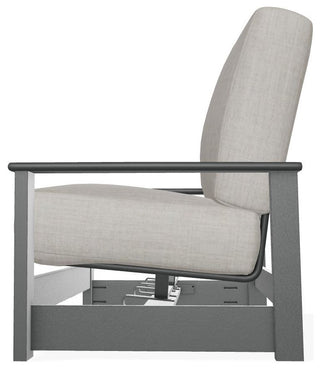 Leeward Deep Seat Outdoor Loveseat with Hidden Motion, Cast Silver/Graphite