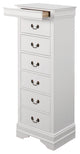 Benzara BM179884 Wooden Six Drawer Lingerie Chest, Gray