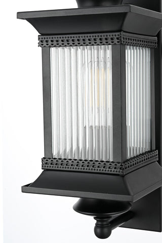 Home Living 7" Outdoor Wall Sconce, Black
