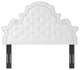 Tufted Headboard, Full Queen Size, Velvet, White, Modern Contemporary, Bedroom