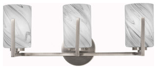 Atlas 3-Light Bath Bar, Graphite/Onyx Swirl