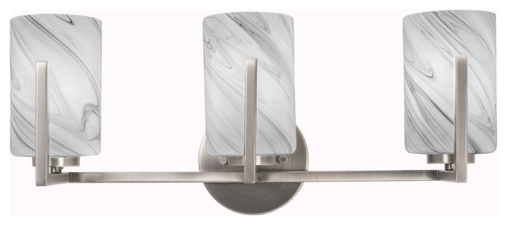 Atlas 3-Light Bath Bar, Graphite/Onyx Swirl