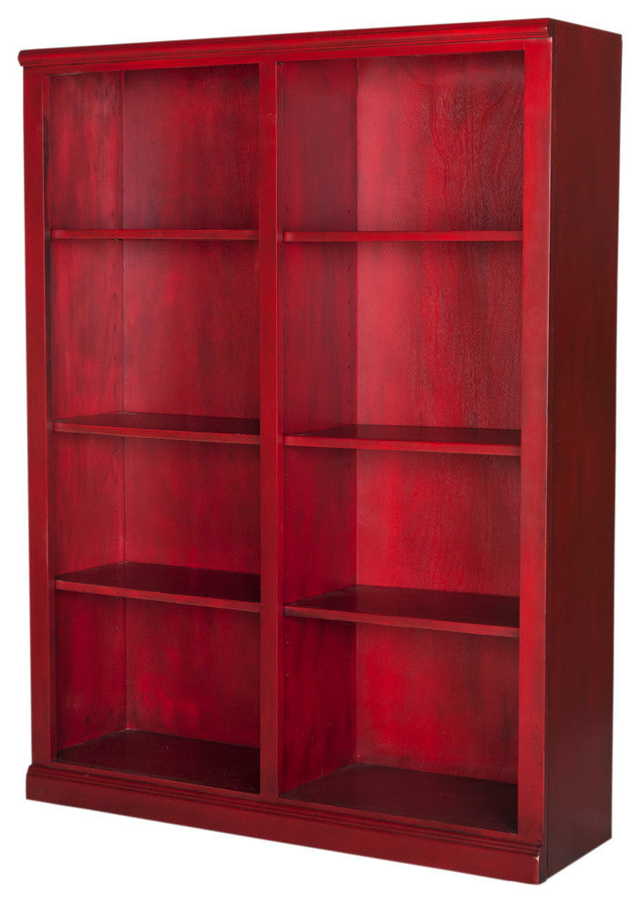 Eagle Furniture 60" Tall Double Wide Coastal Bookcase, Caribbean Rum