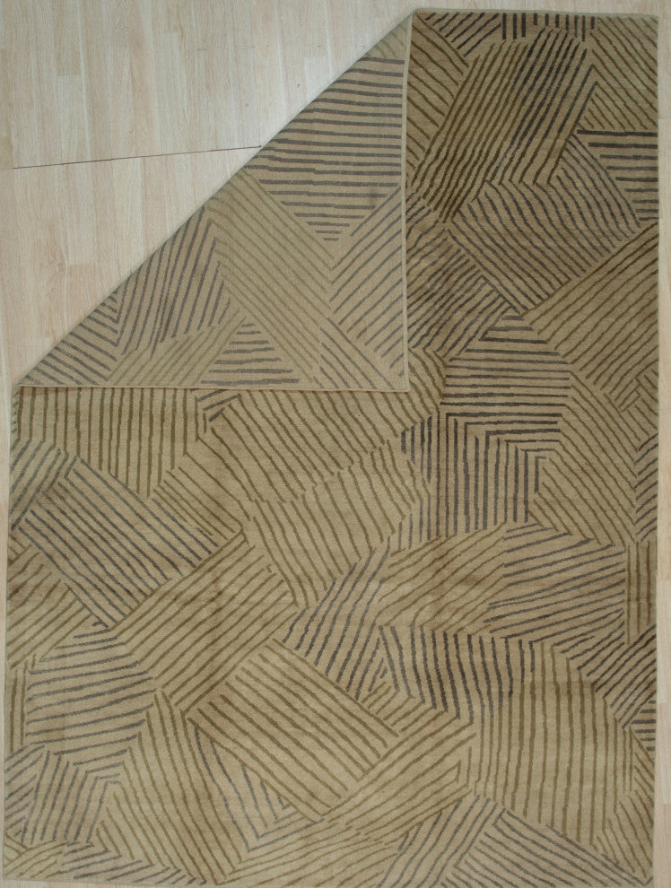 Gold Transitional Modern Ningxia Area Rug