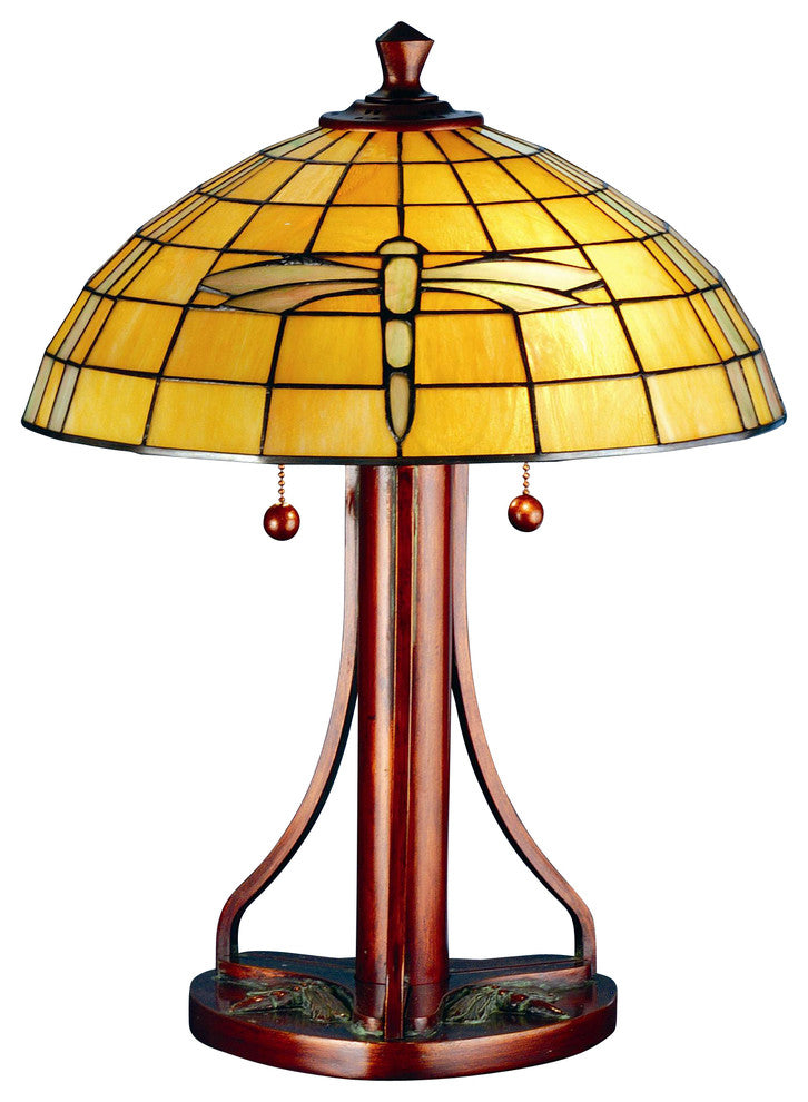 22"H Arts and Crafts Dragonfly Table Lamp