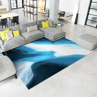 Ethereal Iceberg Abstract Art Area Rug, 7.5'x10.3'