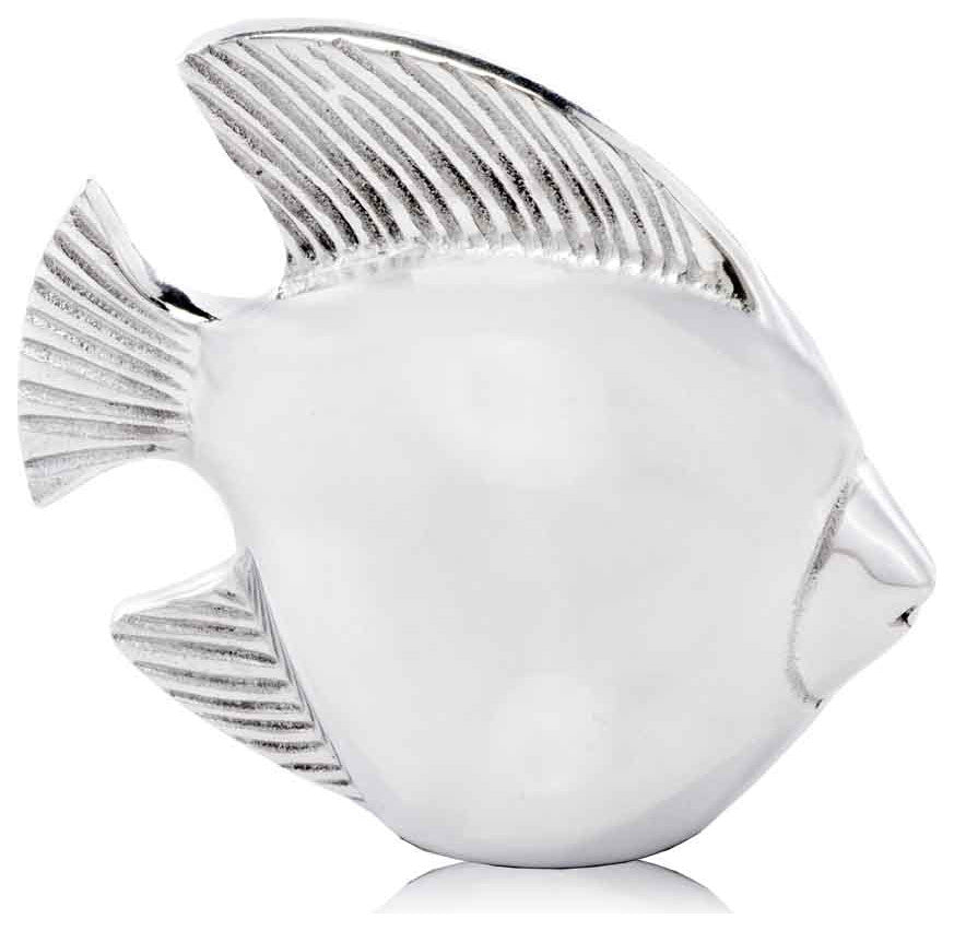 6" Silver Buffed Aluminum Tabletop Sculpture