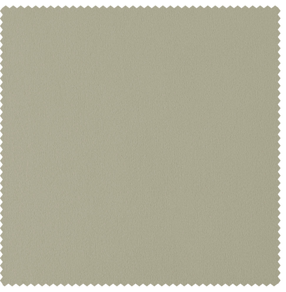 Signature Blackout Velvet Curtain Single Panel, Cool Beige, 50"x108"