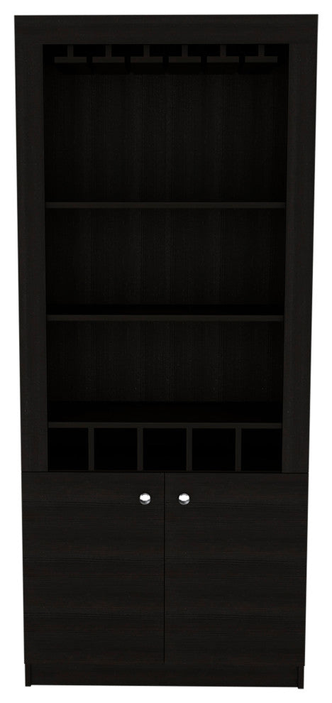 Dakota Bar Cabinet, Black Wengue