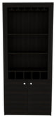 Dakota Bar Cabinet, Black Wengue