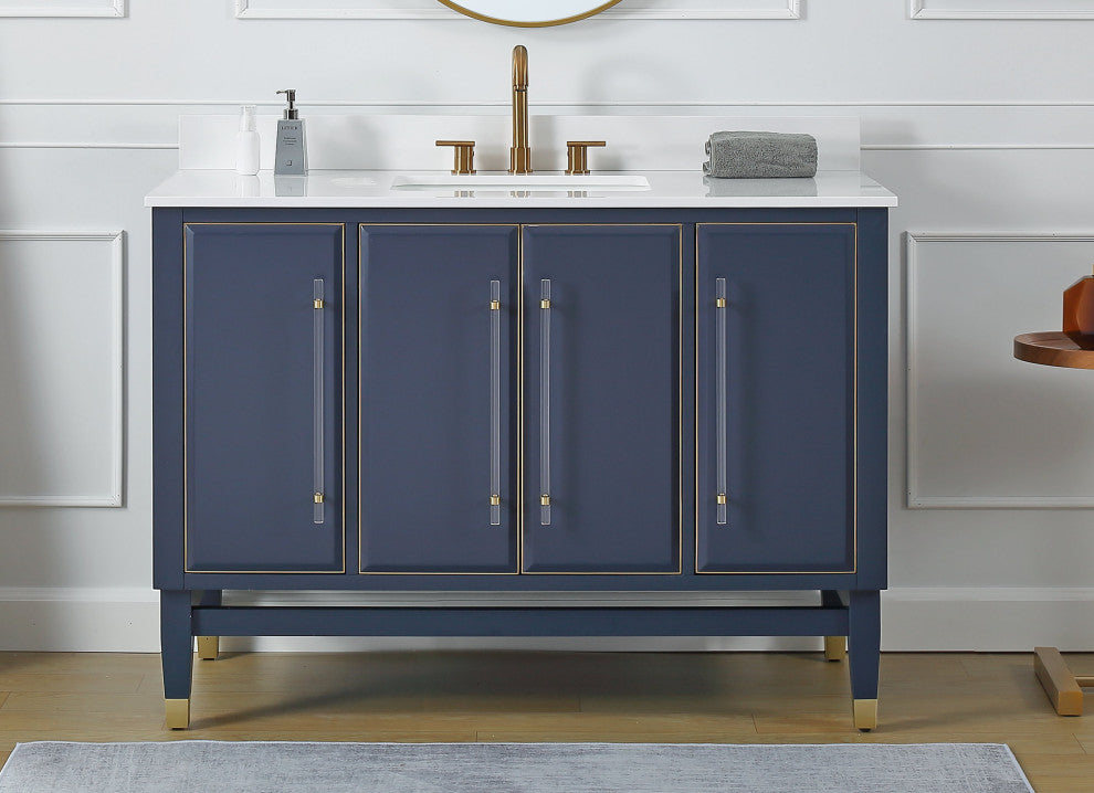 Tennant Brand Navy Blue Bertone Sink Bathroom Vanity, 48"