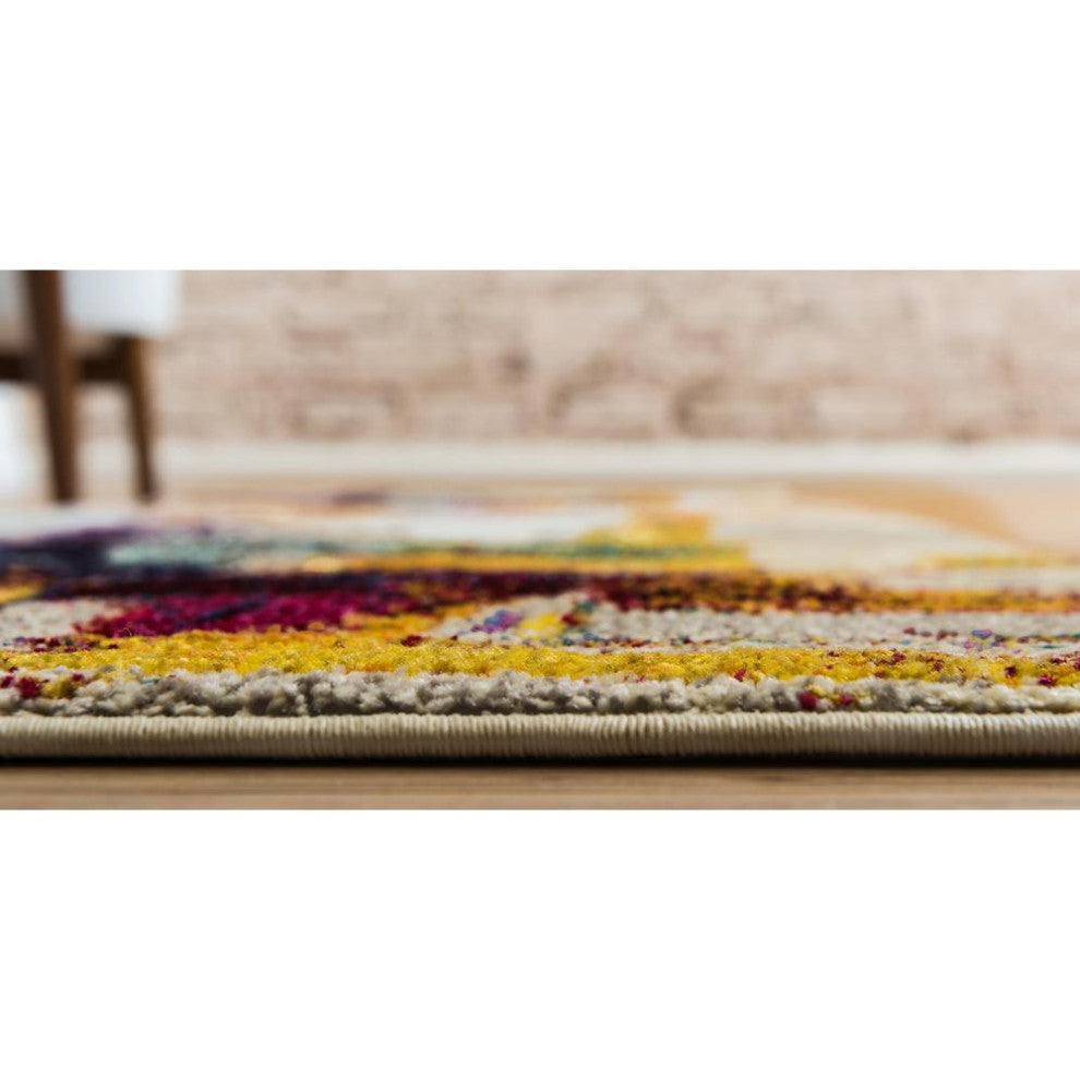 Rug Unique Loom Estrella Beige Runner 2' 7 x 10' 0