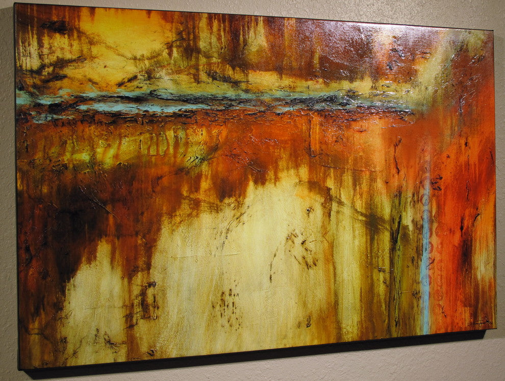 Modern, Abstract, Canvas Painting, Wall Art,  HUGE!  60 X 30 inch  Ready to Hang