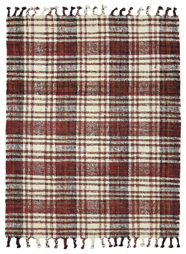 Hampton Washito Area Rug, Red, 8' x 10', Plaid