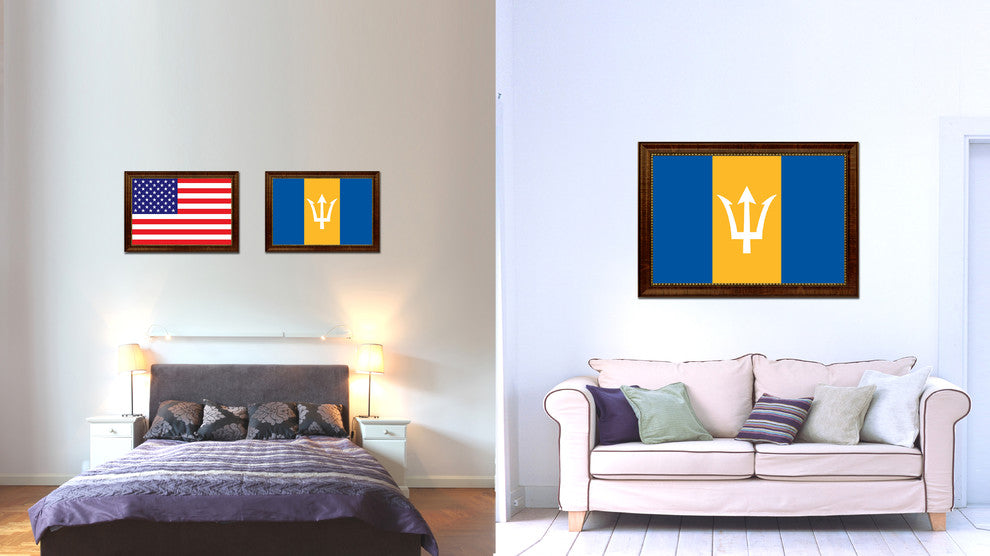 Barbados Country Flag Canvas Print, 21"x30"