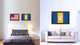 Barbados Country Flag Canvas Print, 21"x30"