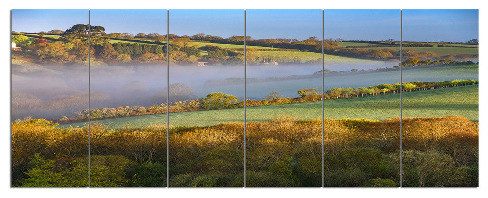 Cornwall South West England, Landscape Canvas Art Print, 70"x28", 6 Panels