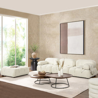Marcel 109.5" Modular Sectional, Ivory White Boucle