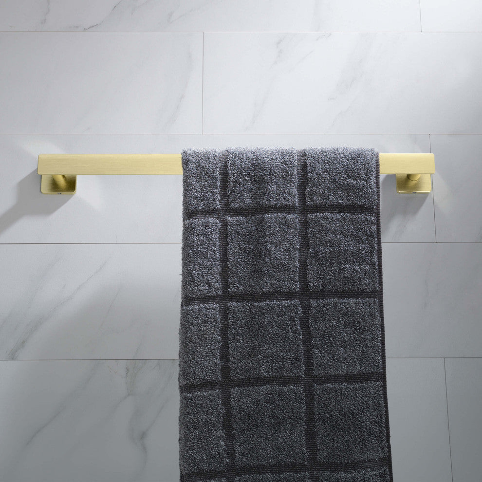 Blaze 18 inch Bathroom Towel Bar, Brushed Gold