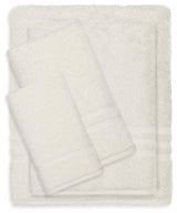 Denzi 4-Piece Towel Combination Set With Monogrammed Letter, C, Cream