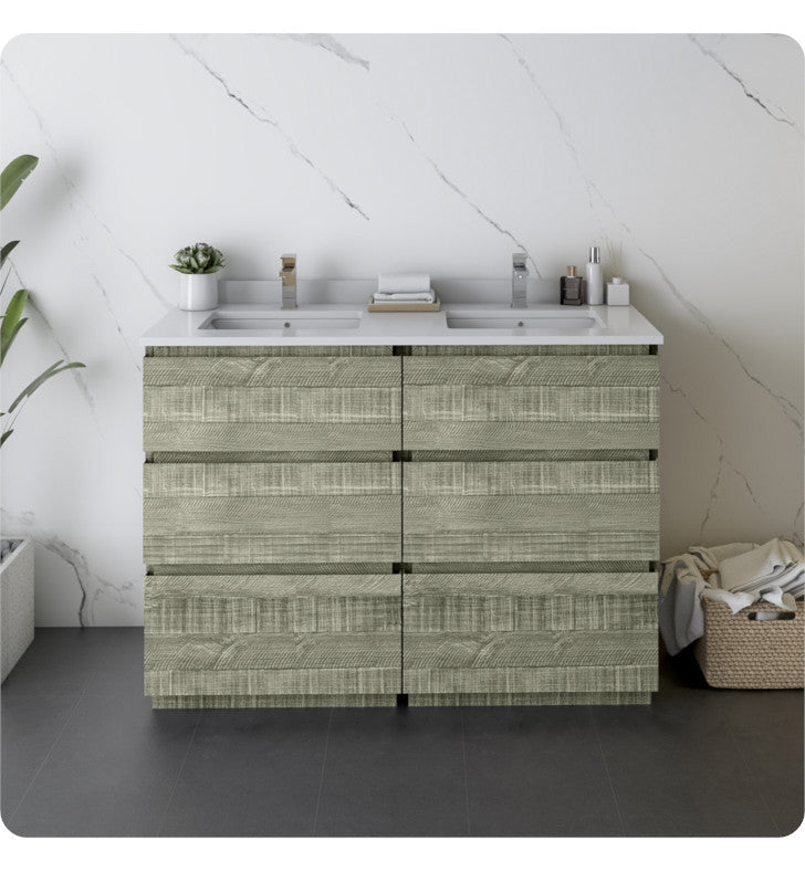 Fresca Formosa Floor Standing Bathroom Cabinet, Sage Gray, 46", Cabinet Only