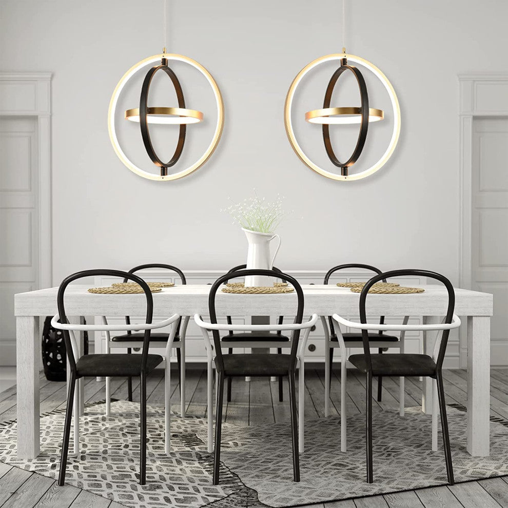 Modern LED Chandelier Adjustable Globe Pendant Light Fixture