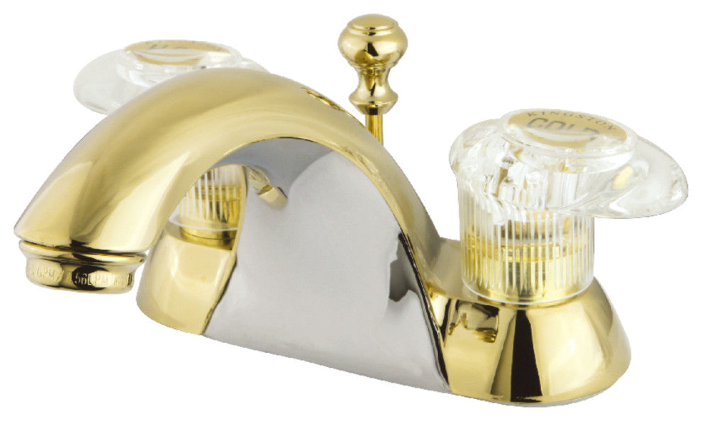 Kingston Brass 4" Centerset Bathroom Faucet, Polished Brass