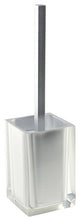 Modern Square Toilet Brush Holder, Silver