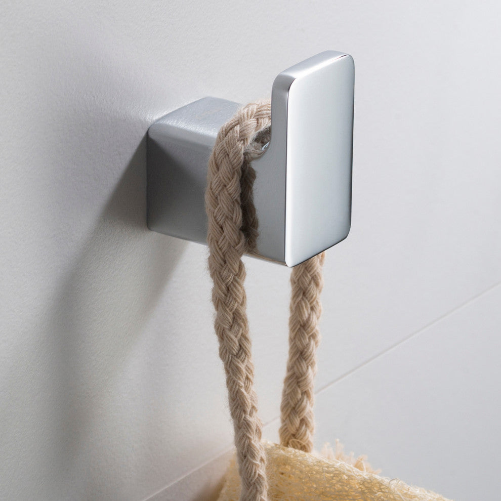 Stelios Bathroom Robe and Towel Hook, Chrome