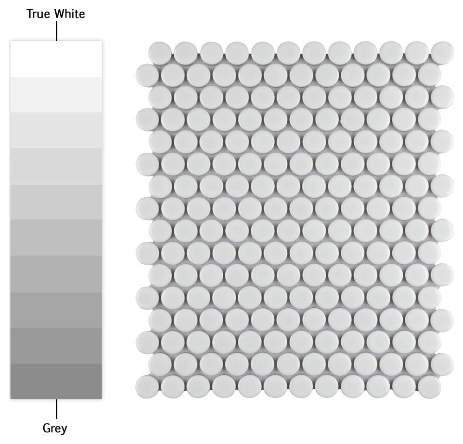 Metro Penny Porcelain Mosaic Floor and Wall Tile, Sample