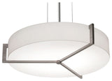 Apex 19'' Pendant, Weathered Gray, Linen White Shade