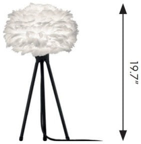 Eos Mini Table Lamp, Black/White