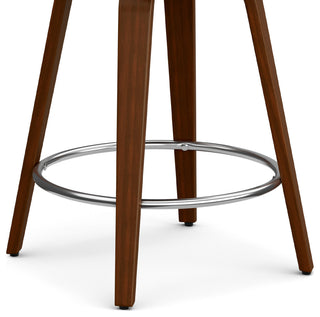 Roland Swivel Counter Height Stool, Grey Linen Look Fabric