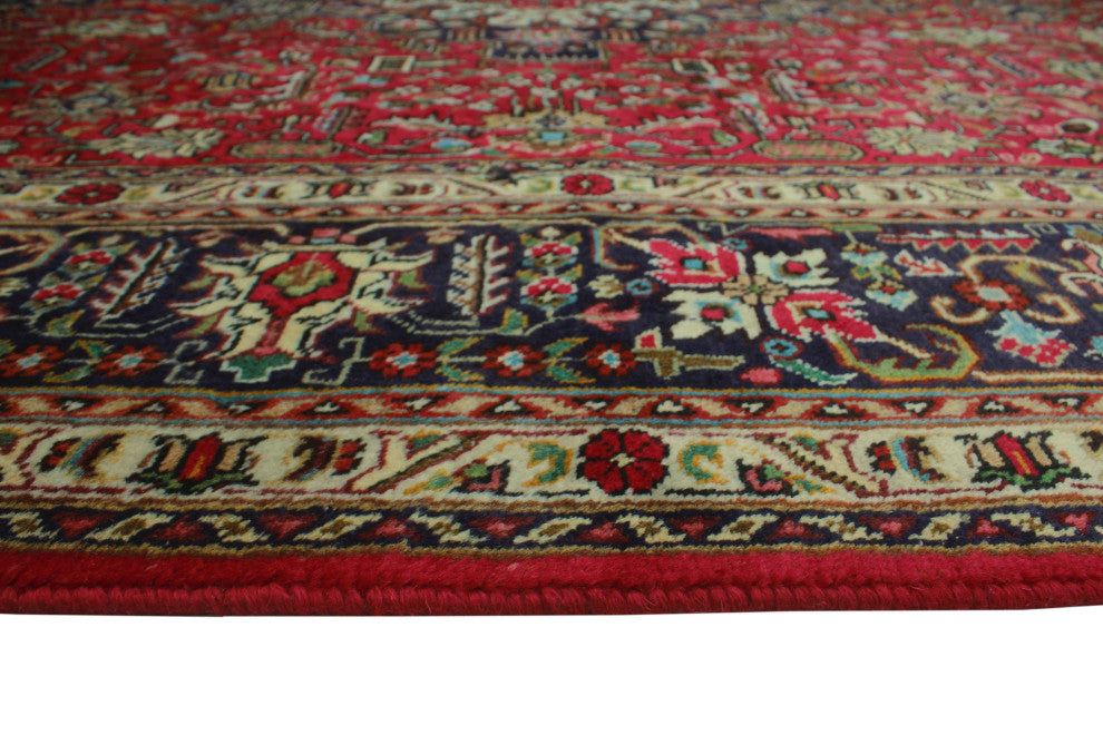 Semi Antique Wakeman Red/Navy Rug, 6'6x9'10