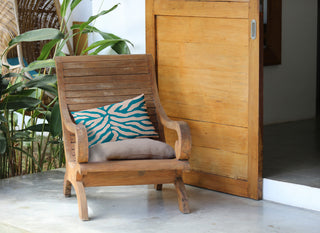 Animal Stripe Decorative Throw Pillow, Explorer Blue, 14"x20"