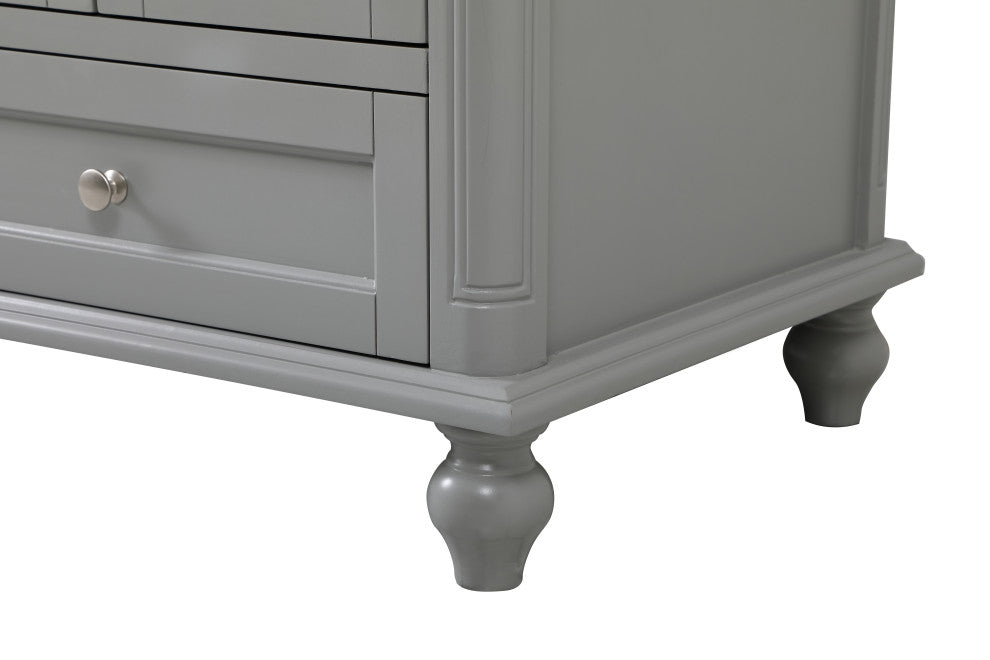 Rhett 60" Double Bathroom Vanity, Gray
