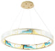 Boeseman's Dimmable Integrated LED Crystal Colorful Chandelier, 1 Tier