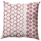 Honeycomb Split Rug Pillow, Red, 20"x20"