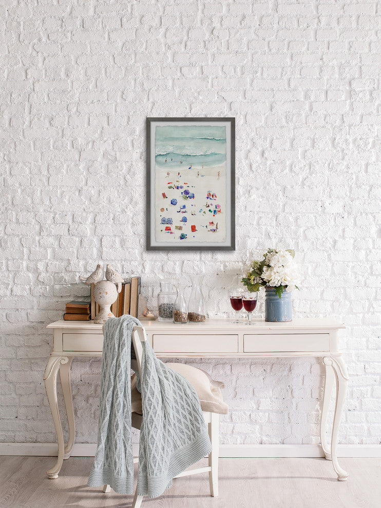 "Beach Time" Framed Painting Print, 12"x18"