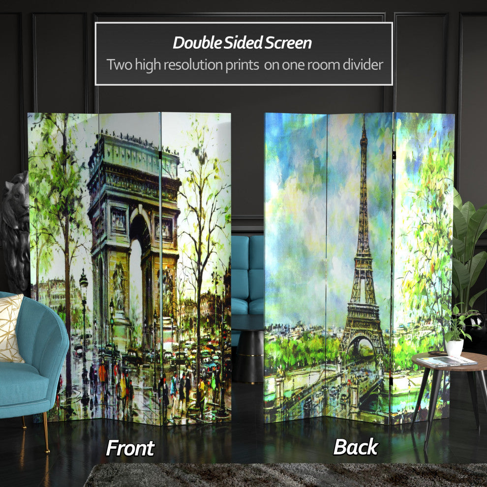 6'' Tall Double Sided Paris Room Divider
