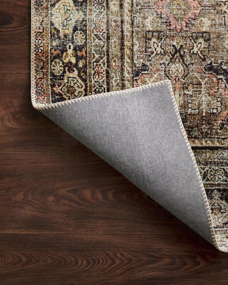 Olive Charcoal Layla Printed Area Rug by Loloi II, 3'-6"x5'-6"
