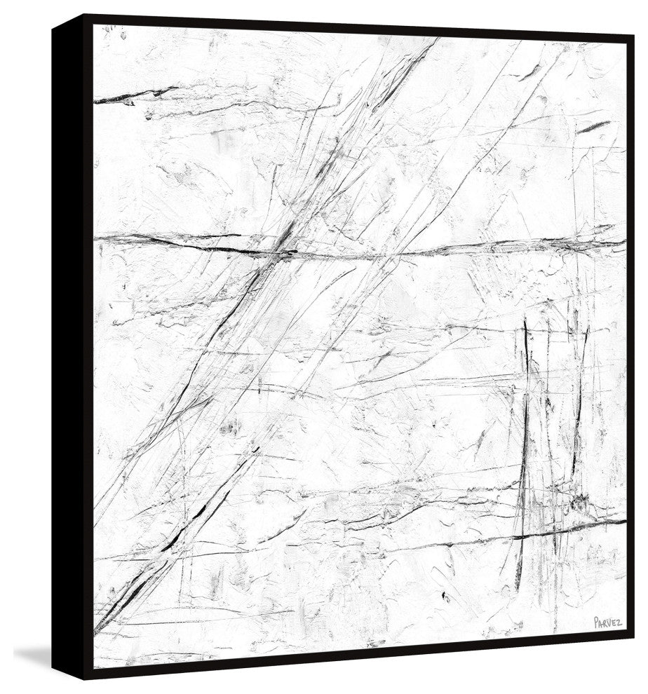 "Total Chaos" Floater Framed Painting Print on Canvas, 16x16
