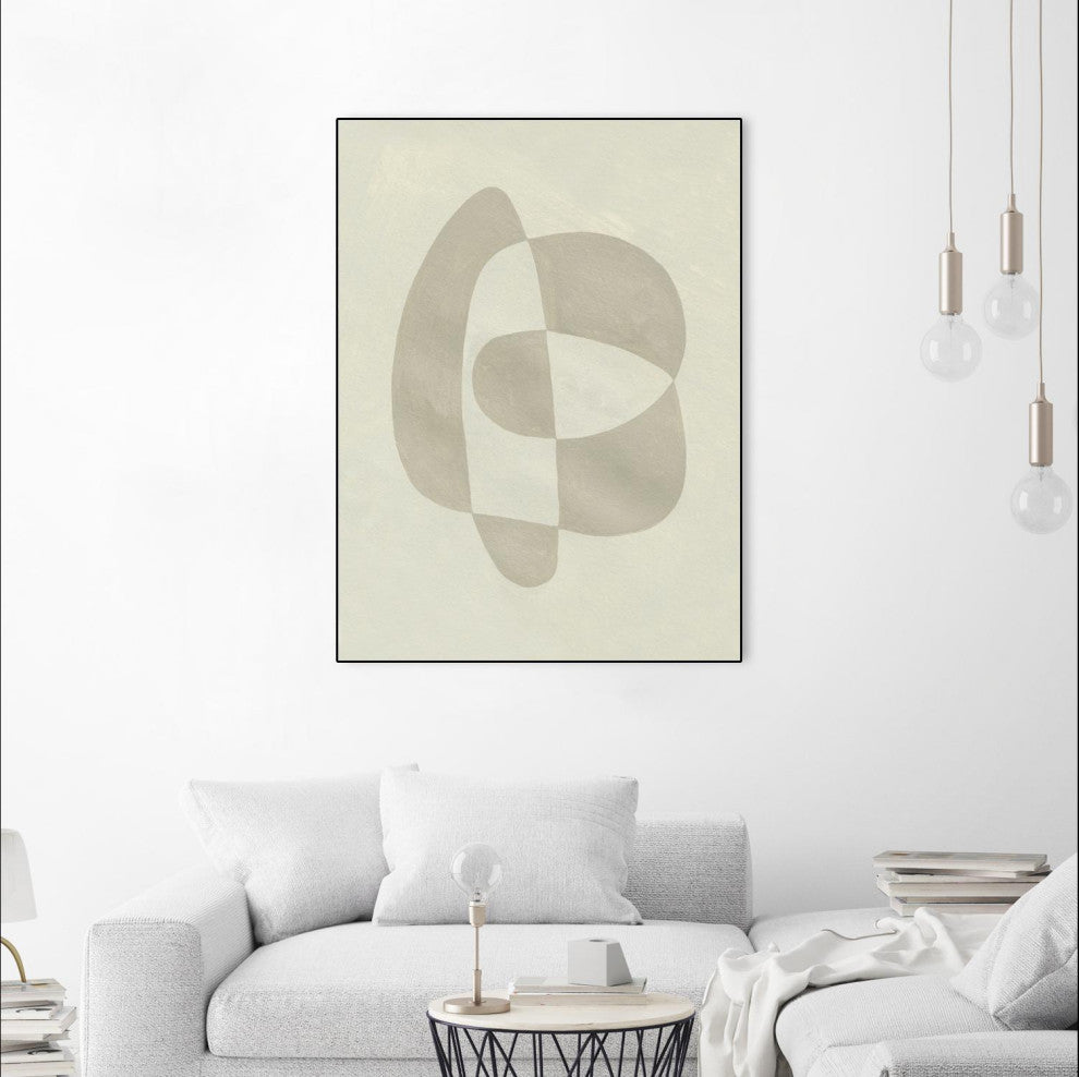 "Soft Shape III" Framed Canvas by Giant Art 18"x24"